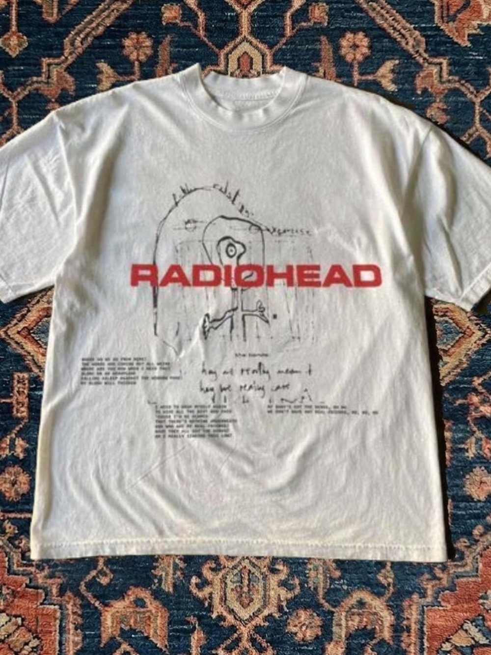 White Graphic Band T-Shirt